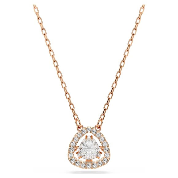 Set Una Angelic, Set (2), Tăietură triunghiulară, Roz, Finisaj din aur roz de 18k - Swarovski, 5754606