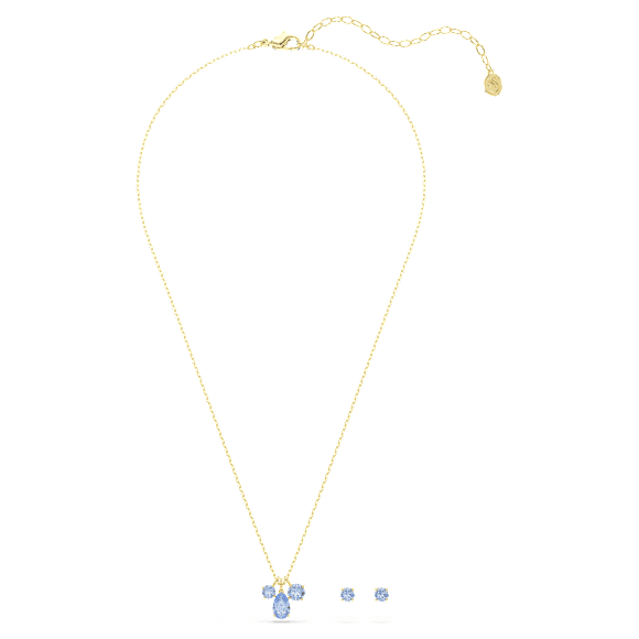 Mesmera 套裝, 套裝 (2)、混合切割, 藍色, 18K 金飾面 - Swarovski, 5754650