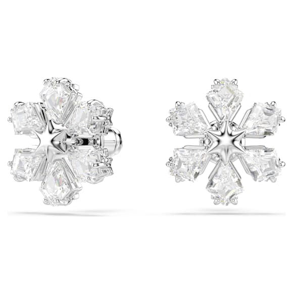Uhančki Idyllia, Mešani rezi, Snežinka, Beli, Prevleka iz rodija - Swarovski, 5754687