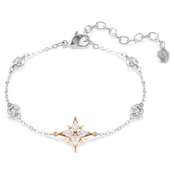 Symbolica bracelet, Round cut, Moon, White, Mixed Plating - Swarovski, 5754689