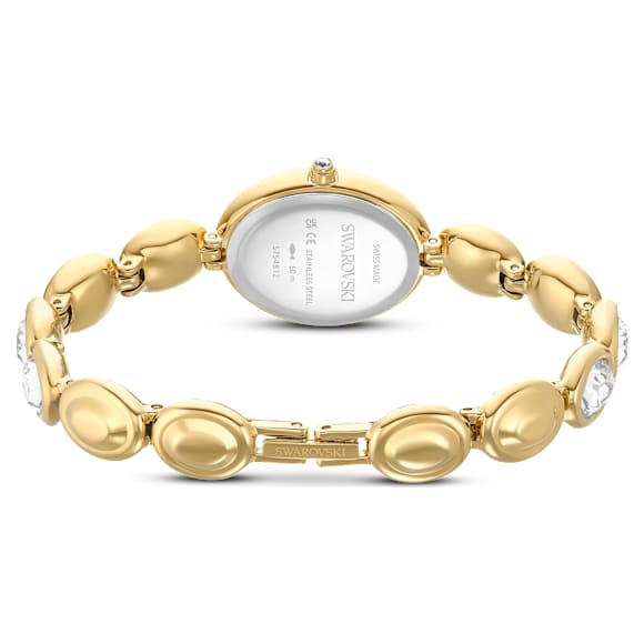 Imber oval นาฬิกา, Swiss Made, สร้อยข้อมือโลหะ, โทนสีทอง, เคลือบโทนสีทอง - Swarovski, 5754812