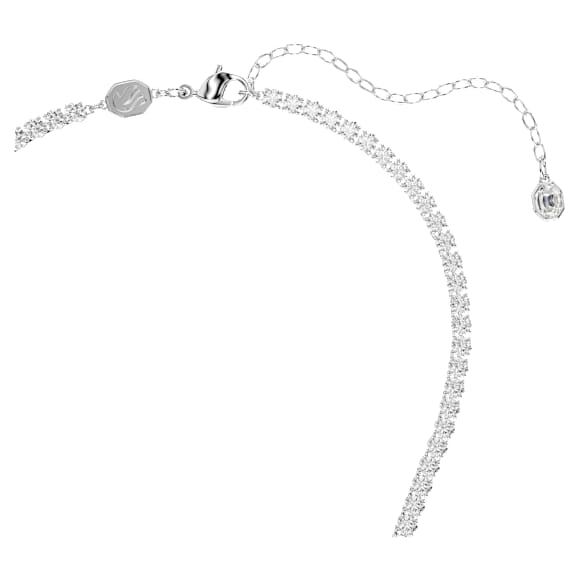 Vienna 链坠和胸针, 混合切割, 天鹅, 白色, 镀铑 - Swarovski, 5754828