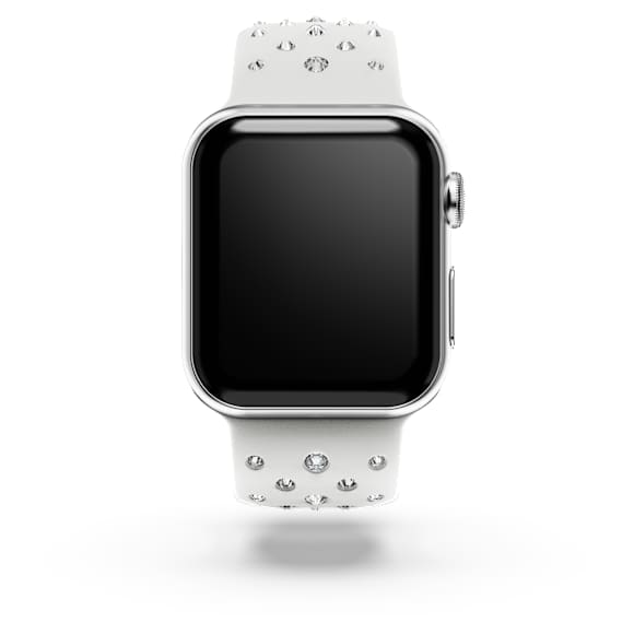 Horlogebandje, Siliconen met stiksels, Grijs, Roestvrij staal - Swarovski, 5755223