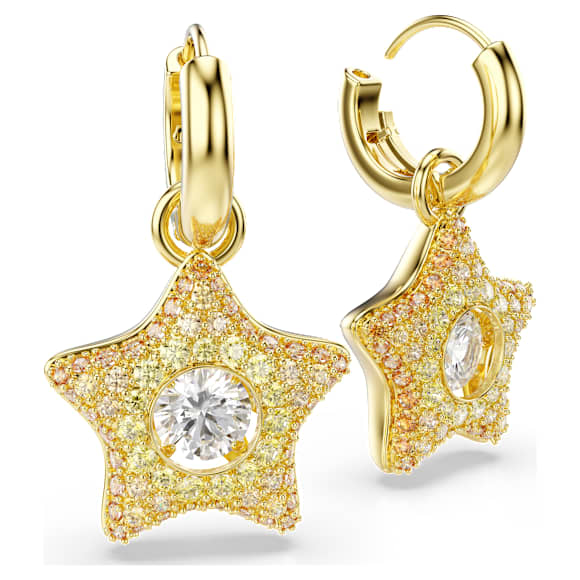 Sublima Oorhangers, Ronde slijpvorm, Ster, Meerkleurig, ‎18k gouden afwerking - Swarovski, 5755274