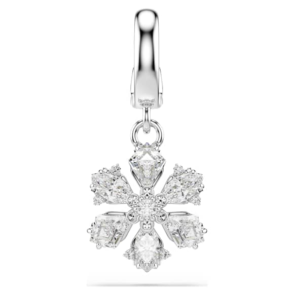 Idyllia Charm, Verschiedene Schliffe, Schneeflocke, Weiß, Rhodiniert - Swarovski, 5755513
