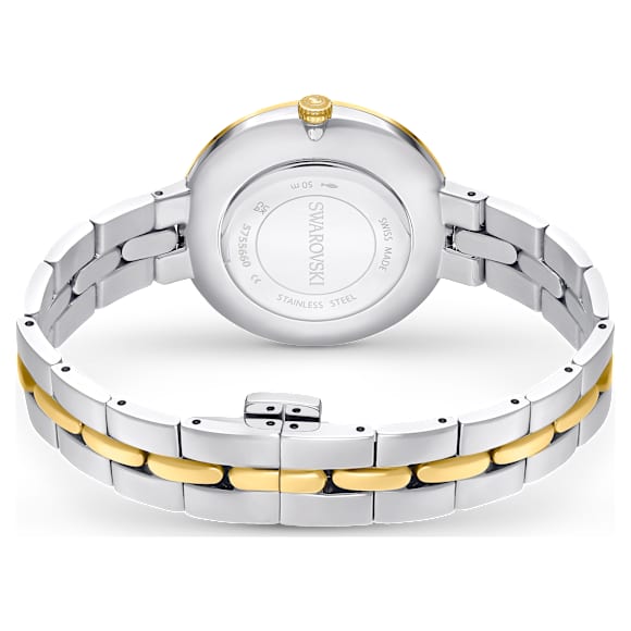 Zegarek Cosmopolitan, Swiss Made, Metalowa bransoleta, W odcieniu srebra, Wykończenie z różnobarwnych metali - Swarovski, 5755660