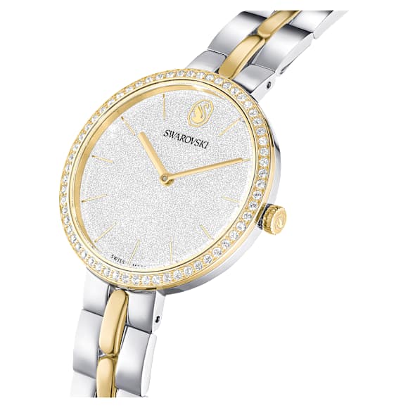 Cosmopolitan Saat, İsviçre Üretimi, Metal bileklik, Gümüş Rengi, Karışık metal yüzey - Swarovski, 5755660