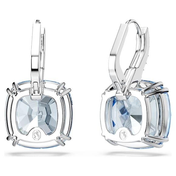Millenia Hängande örhängen, Kuddslipad, Blå, Rodiumpläterad - Swarovski, 5756150
