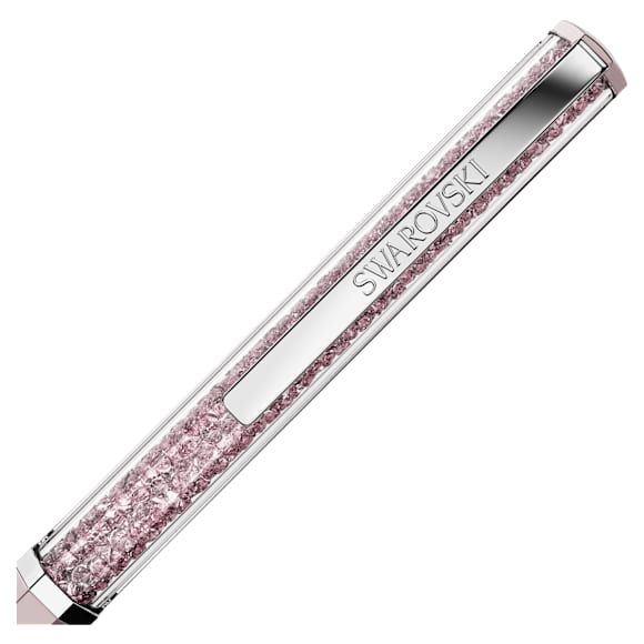 Crystalline ballpoint pen, Pink lacquered, Chrome plated - Swarovski, 5756698