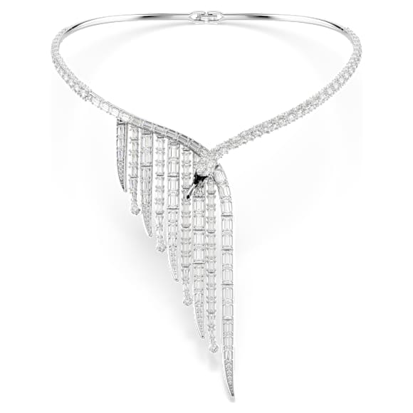 Vienna ネックレス, ミックスカット, スワン, ホワイト, ロジウム・プレーティング - Swarovski, 5757502