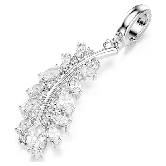 Vienna チャーム, ミックスカット, フェザー, ホワイト, ロジウム・プレーティング - Swarovski, 5757739