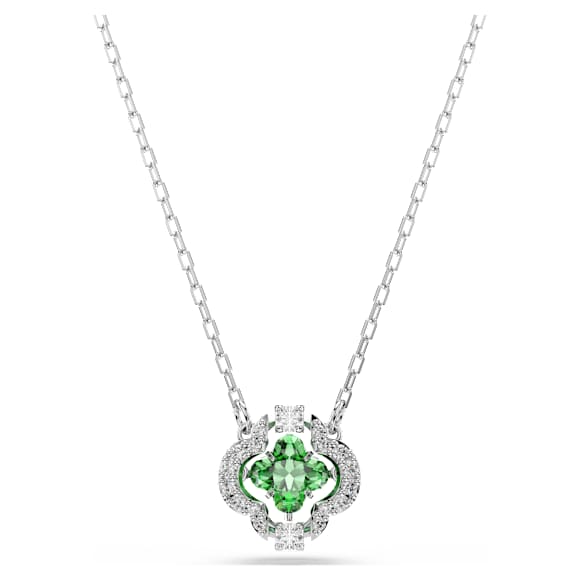 Pandantiv Una Angelic, Tăieturi mixte, Verde, Placat cu rodiu - Swarovski, 5757785