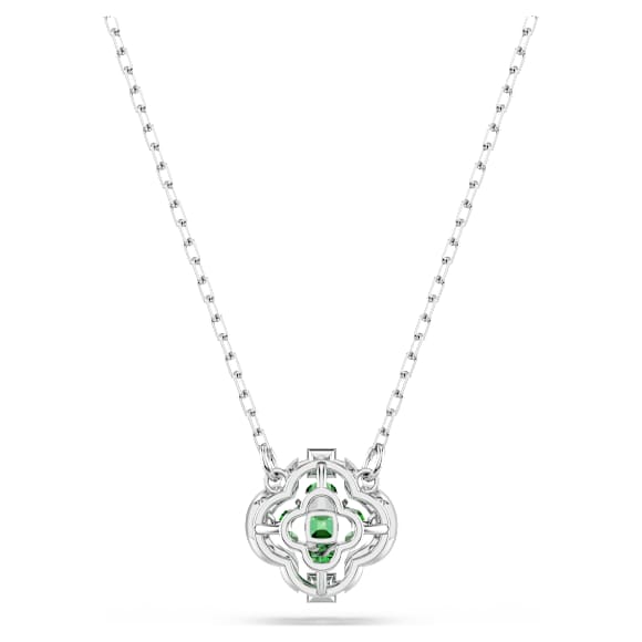 Una Angelic จี้สร้อยคอ, ผสมผสานเหลี่ยมเจียระไนหลายหลายรูปแบบ, เขียว, เคลือบโรเดียม - Swarovski, 5757785
