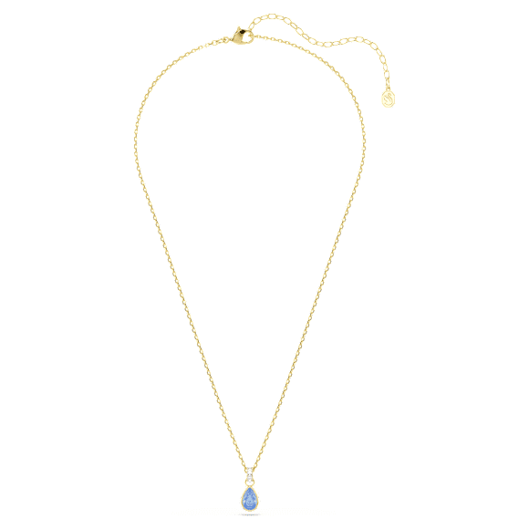 Pendentif Chroma, Taille poire, Bleu, Doré à l’or 18 carats (750/1000) - Swarovski, 5757786