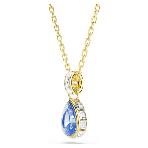 Pendentif Chroma, Taille poire, Bleu, Doré à l’or 18 carats (750/1000) - Swarovski, 5757786