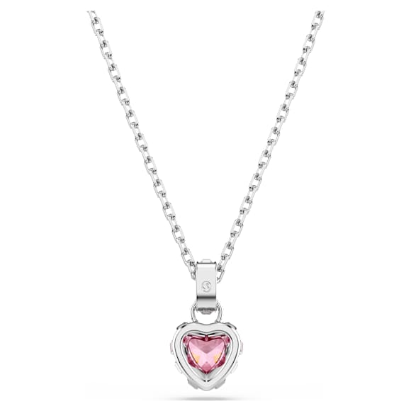 Chroma จี้สร้อยคอ, ผสมผสานเหลี่ยมเจียระไนหลายหลายรูปแบบ, ชมพู, เคลือบโรเดียม - Swarovski, 5757789