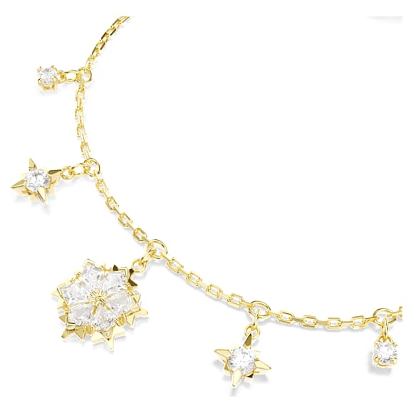 Magic 手鏈, 混合式切割, 雪花, 白色, 18K 金飾面 - Swarovski, 5757800