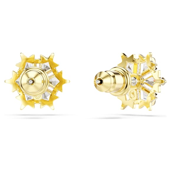 Orecchini a lobo Magic, Taglio misto, Fiocco Di Neve, Bianchi, Finitura oro 18K - Swarovski, 5757816