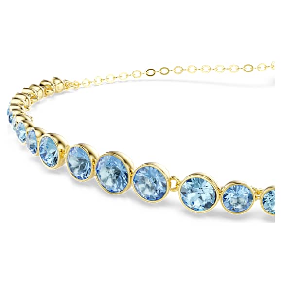 Imber Armband, Rundschliff, Blau, 18K goldbeschichtet - Swarovski, 5757824
