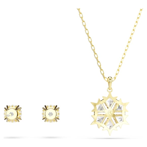 Magic 세트, 2개 세트, 믹스 컷, 눈꽃, 화이트, 18K 골드 피니시 - Swarovski, 5758002