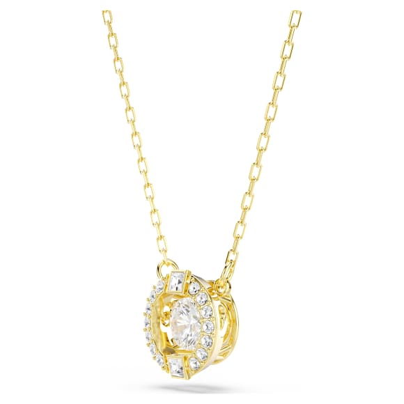 Přívěsek Una Angelic, Různé výbrusy, Bílá, Povrchová úprava z 18k zlata - Swarovski, 5758061