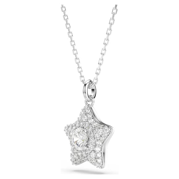 Pendentif Sublima, Taille ronde, Étoile, Blanc, Métal rhodié - Swarovski, 5758393