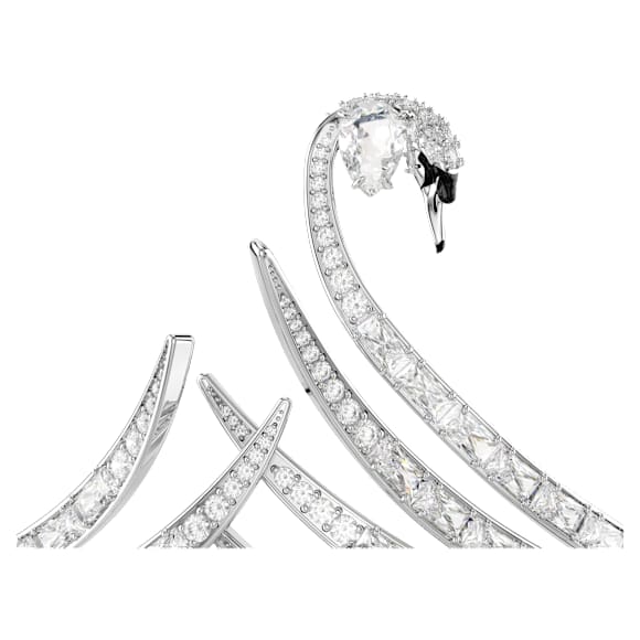Vienna มงกุฎ, ผสมผสานเหลี่ยมเจียระไนหลายหลายรูปแบบ, หงส์, เคลือบโรเดียม - Swarovski, 5758405