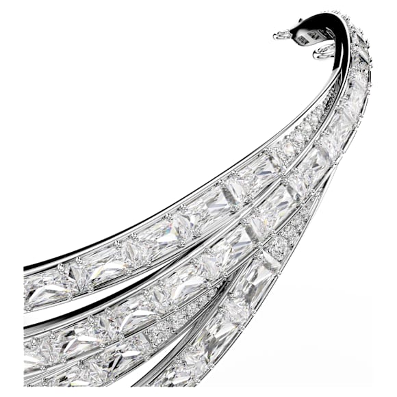 Vienna มงกุฎ, ผสมผสานเหลี่ยมเจียระไนหลายหลายรูปแบบ, หงส์, เคลือบโรเดียม - Swarovski, 5758405