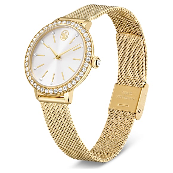 Certa นาฬิกา, สร้อยข้อมือโลหะ, โทนสีทอง, เคลือบโทนสีทอง - Swarovski, 5759562