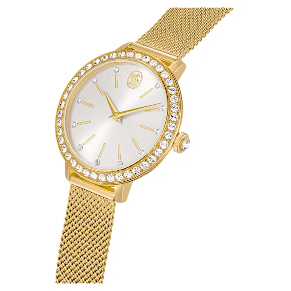 Zegarek Certa, Metalowa bransoleta, W odcieniu złota, Powłoka w odcieniu złota - Swarovski, 5759562