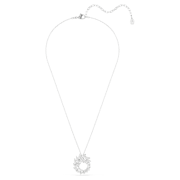 Pandantiv Mesmera, Tăietură marquise, Alb, Placat cu rodiu - Swarovski, 5759837