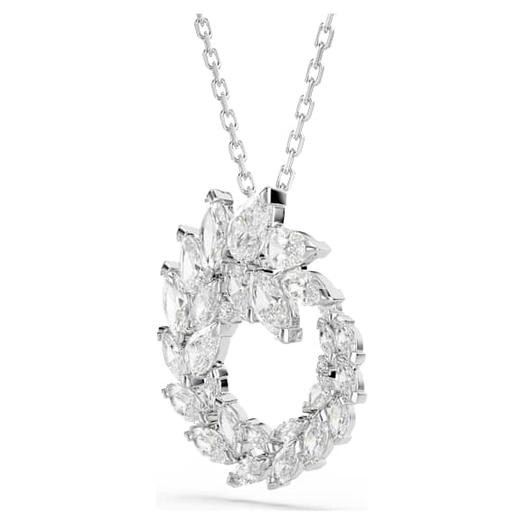 Mesmera pendant, Marquise cut, White, Rhodium plated - Swarovski, 5759837
