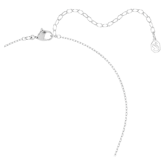 Přívěsek Mesmera, Výbrus Markýza, Bílá, Pokoveno rhodiem - Swarovski, 5759837