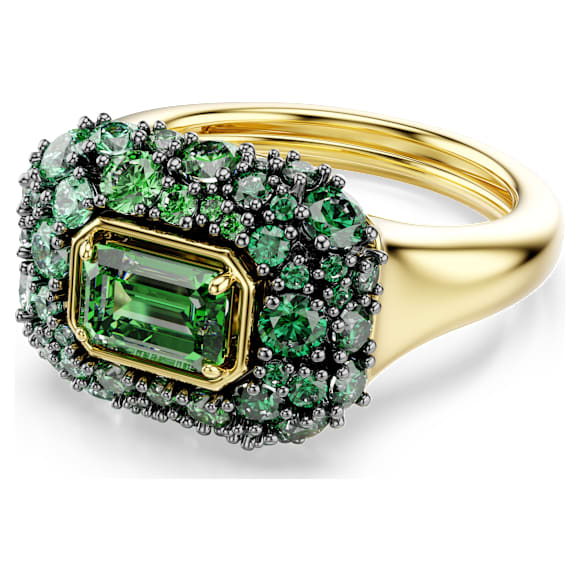 Bague cocktail Sublima, Taille octogonale, Verte, Doré à l’or 18 carats (750/1000) - Swarovski, 5759920