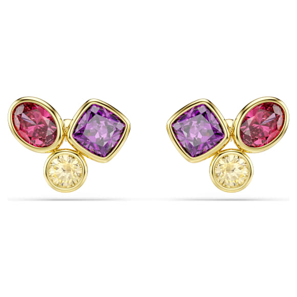 Kolczyki zapinane na sztyft Imber, Szlify różnorodne, Różnokolorowe, Wykończenie z 18-karatowego złota - Swarovski, 5760019