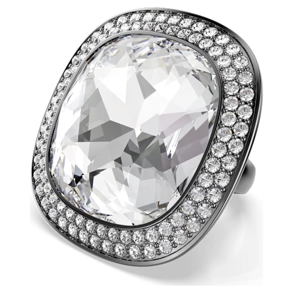 Una Angelic 个性戒指, 枕形切割, 白色, 镀钌 - Swarovski, 5760118