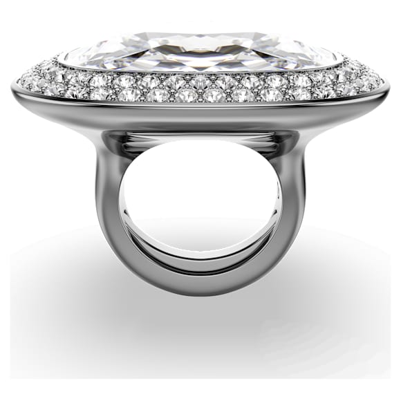 Una Angelic 个性戒指, 枕形切割, 白色, 镀钌 - Swarovski, 5760118