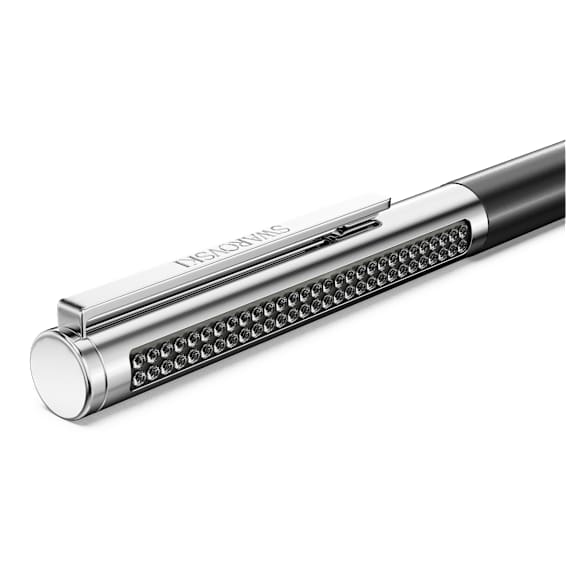 Matrix Tennis balpen, Zwart gelakt, verchroomd - Swarovski, 5760146