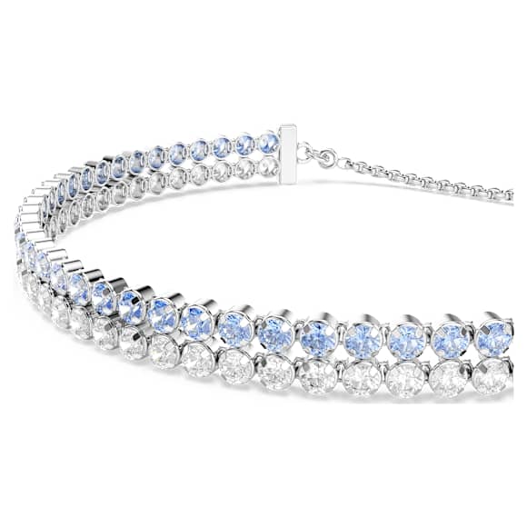 Matrix 브레이슬릿, 라운드 컷, 블루, 로듐 플래팅 - Swarovski, 5760151