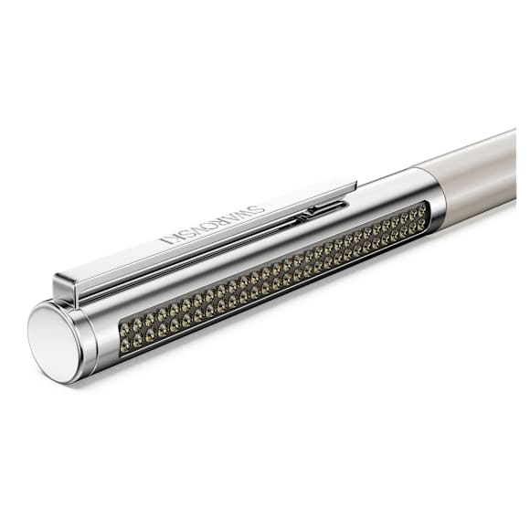 Matrix Tennis ballpoint pen, Beige lacquered, Chrome plated - Swarovski, 5760161