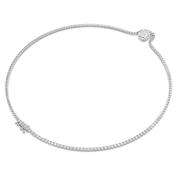 Octagon necklace, Lab-grown diamonds 12.5 ct tw, Octagon shape, 18K white gold - Swarovski, 5760372