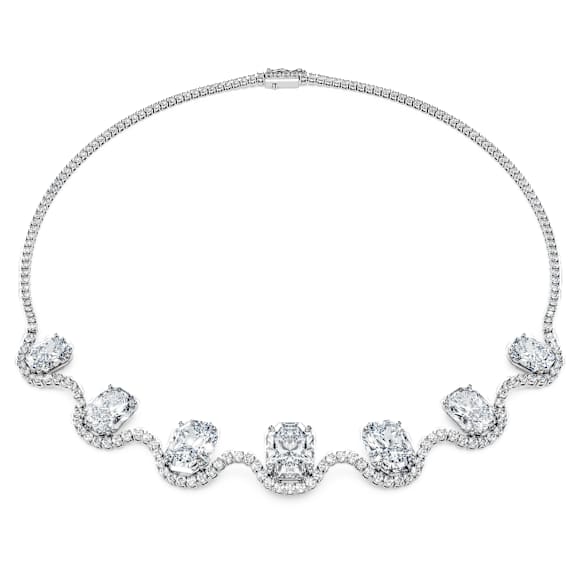 Collier Octagon, Diamants de synthèse 37,70 ct tw, Forme Octagon, Or blanc 18 carats - Swarovski, 5760377