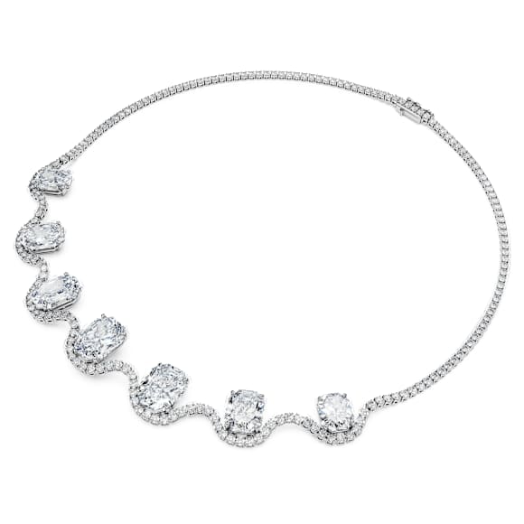 Octagon necklace, Lab-grown diamonds 37.70 ct tw, Octagon shape, 18K white gold - Swarovski, 5760377
