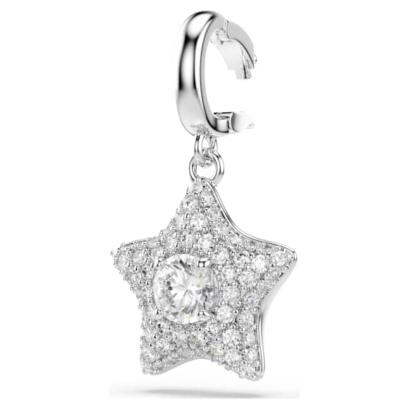 Sublima charm, Körmetszéses, Csillag, Fehér, Ródium bevonattal - Swarovski, 5760562