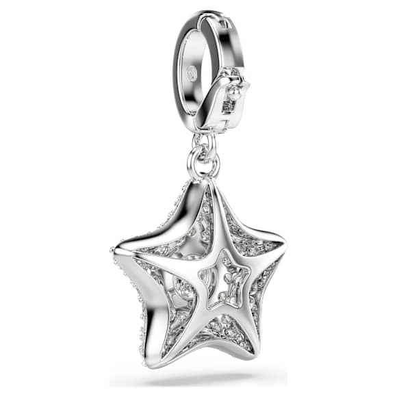 Sublima Berlock, Rundslipad, Stjärna, Vit, Rodiumpläterad - Swarovski, 5760562