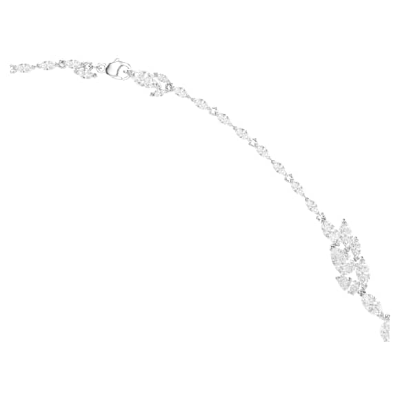 Collana Mesmera, Taglio Marquise, Bianca, Placcato rodio - Swarovski, 5760760