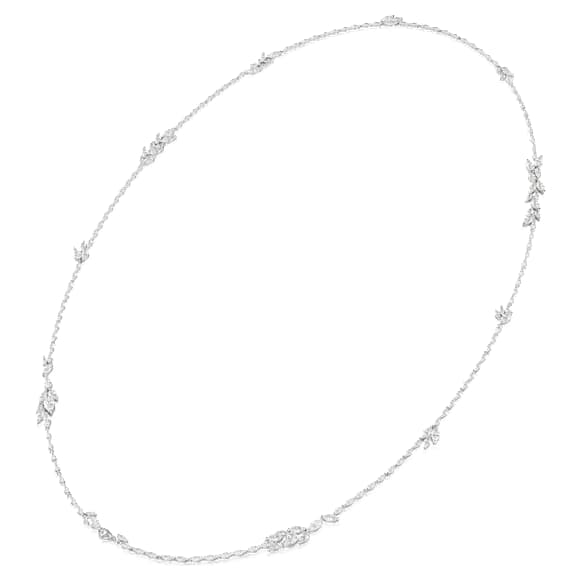 Sautoir Mesmera, Taille marquise, Banc, Métal rhodié - Swarovski, 5760760