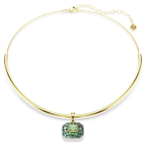 Sublima Halsband, Oktagon-Schliff, Grün, 18K goldbeschichtet - Swarovski, 5760763
