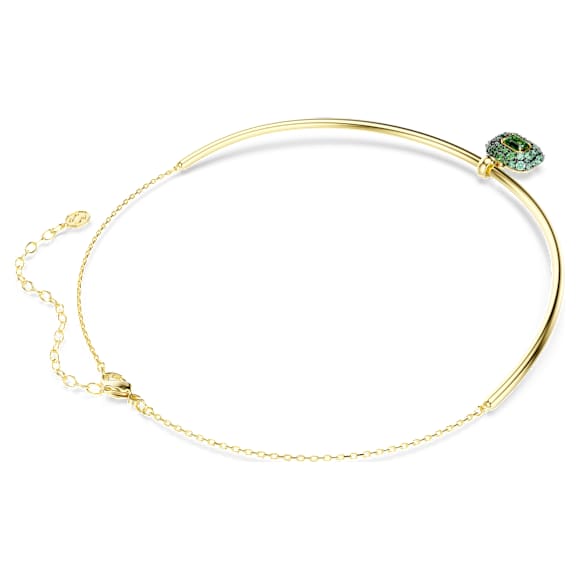 Sublima Halsband, Oktagon-Schliff, Grün, 18K goldbeschichtet - Swarovski, 5760763