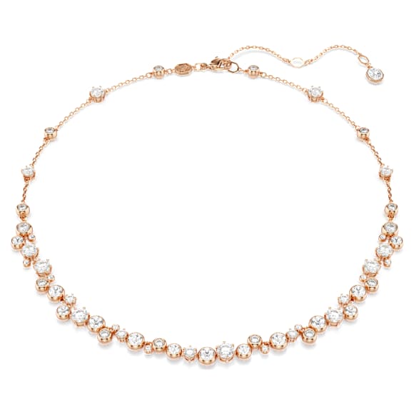Constella สร้อยคอ, เจียระไนทรงกลม, ขาว, ตกแต่งผิวด้วยโรสโกลด์ 18K - Swarovski, 5760991